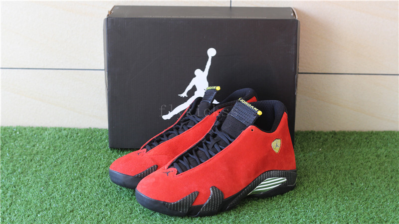 Authentic Air Jordan 14 Retro Ferrari Red